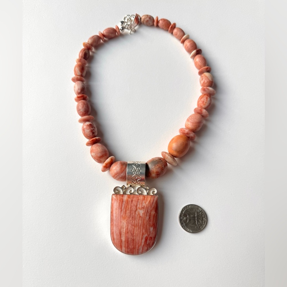Rhodochrosite Jay King Pendant Necklace
